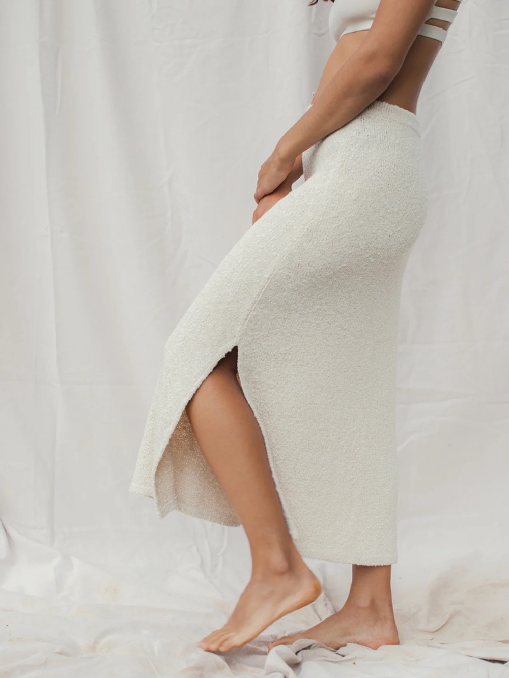 Indigo Luna Winterfall Skirt in Cloud Cream Size XS/S